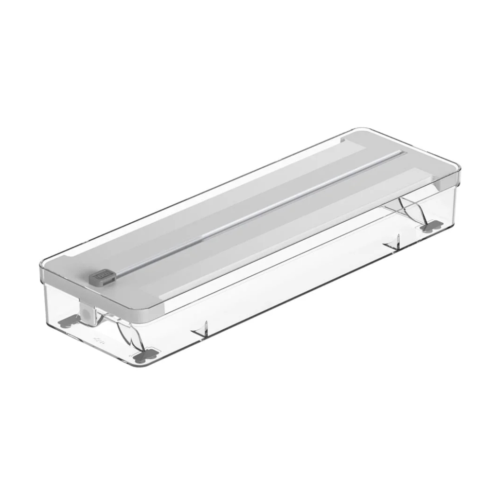 Suporte Organizador e Cortador de Rolos Duplo Ou Linha Clear Gavetas em Oferta na Shopee