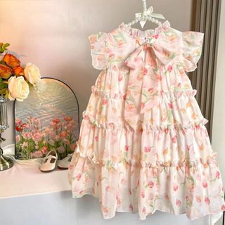 Vestido Infantil Feminino de Verão Estilo Coreano Encantador Vestido de Princesa para Meninas em Oferta na Shopee