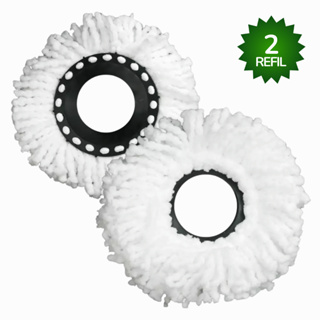 Refil Mop Giratório Esfregão Kit Com 2 Unidades Diâmetro 13,5cm em Oferta na Shopee