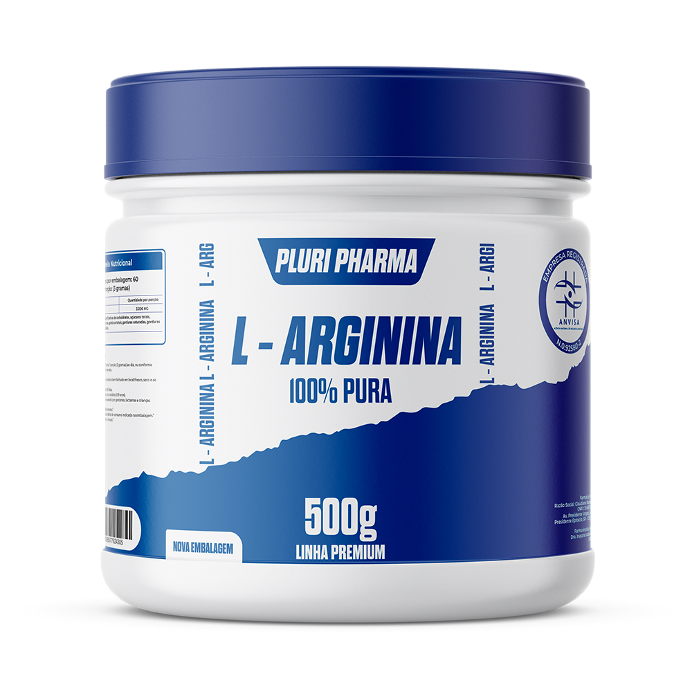 Arginina em Pó 500g 100% Pura - Performance e Recuperação Muscular
