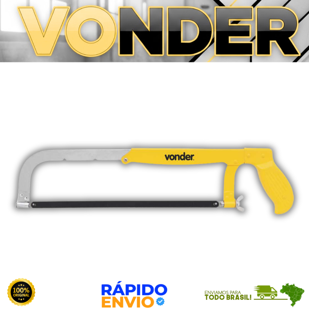 Arco de Serra 12" Regulável AS 125 Vonder Corte Preciso Metais Madeiras Plástico Resistente Premium em Oferta na Shopee