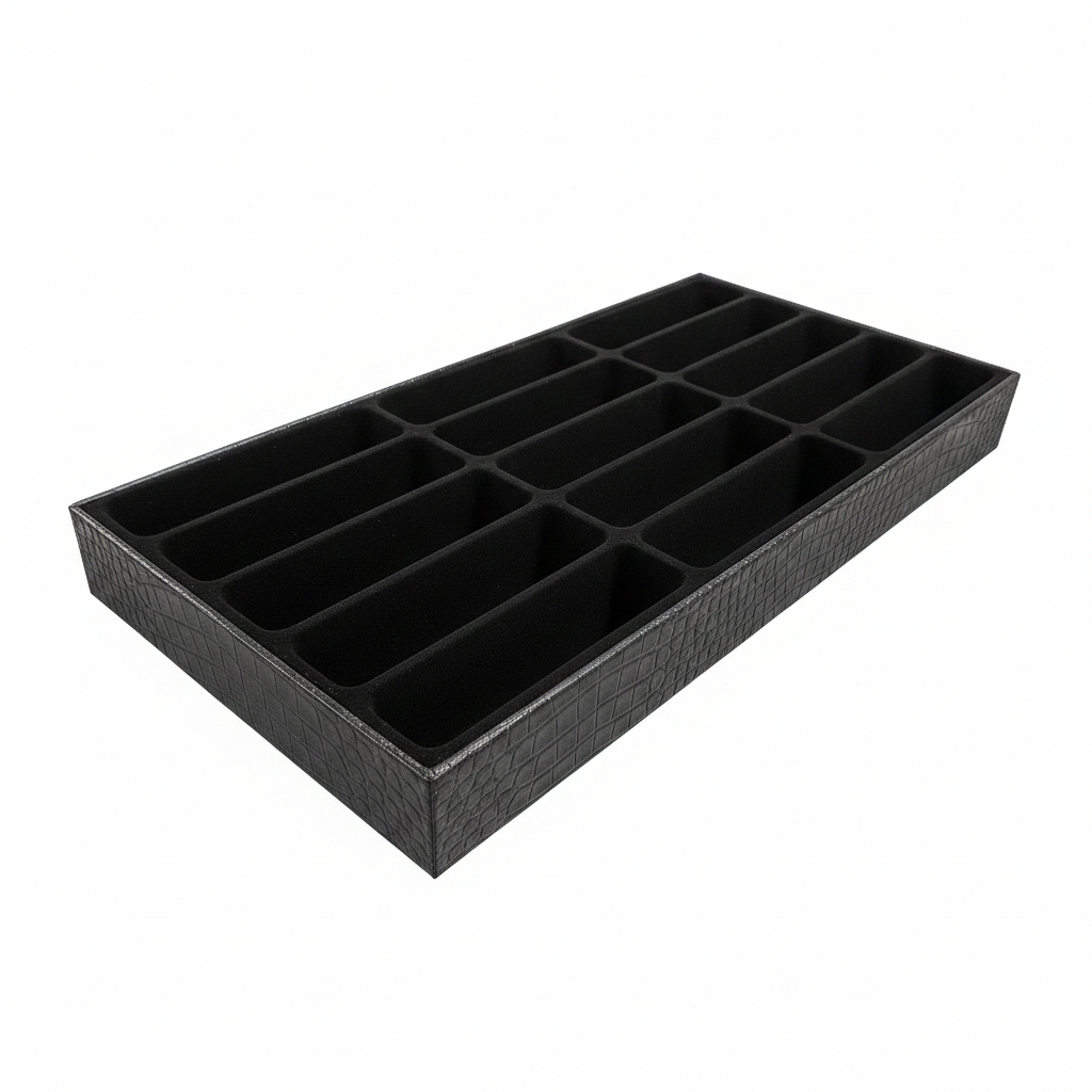 Bandeja Organizadora para 15  Óculos Preto com Interno Aveludado PRETO