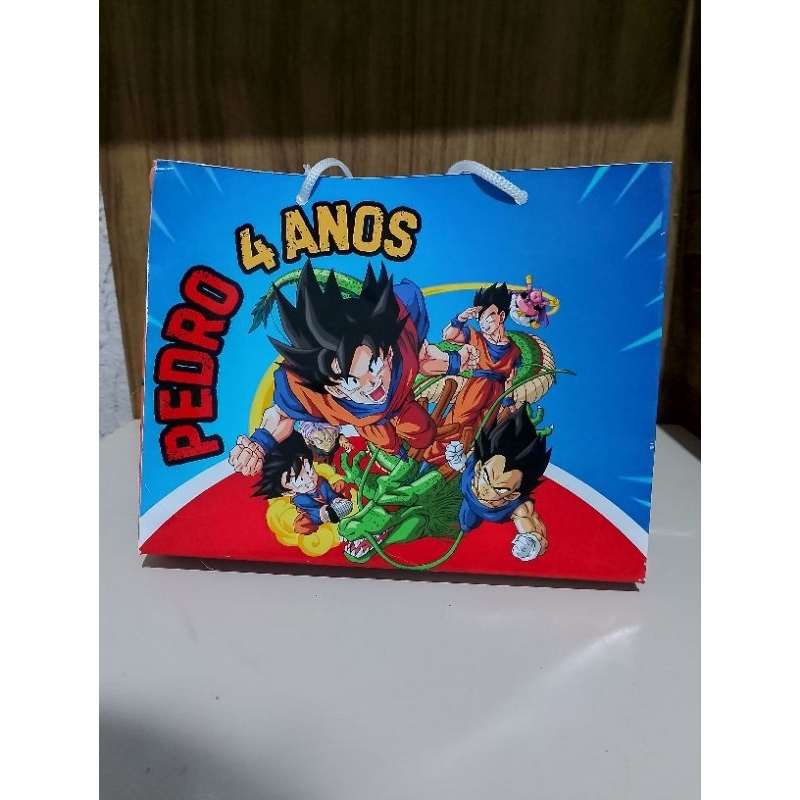 Sacolas Surpresa personalizadas para lembrancinhas de aniversário- Dragon ball z - Todos os temas - semi montadas