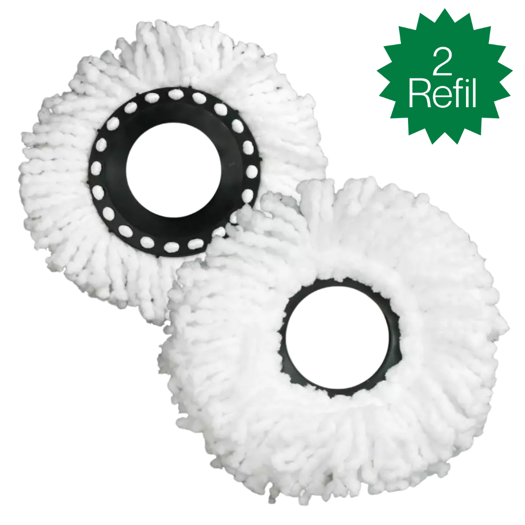 Refil Mop Giratório Esfregão Com 2 Unidades