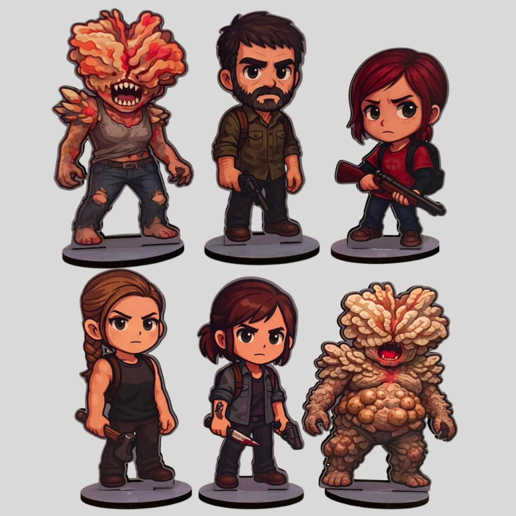 Totem The last of us Ellie e Joel abby decoração bonecos gamer do jogo personagens estilo bonecos