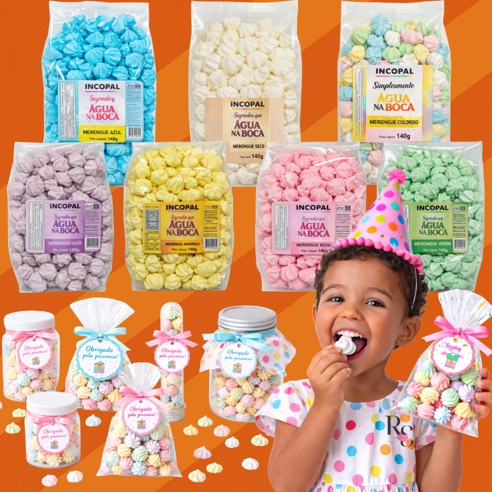 400 Mini Suspiro Incopal p/ Lembrancinha - Kit 2x140g em Oferta na Shopee