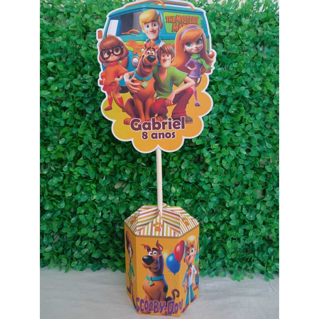 CENTRO DE MESA SCOOBY  DOO ( PEGUE E MONTE ) enfeite de mesa scooby doo para lembrancinha e festa infantil