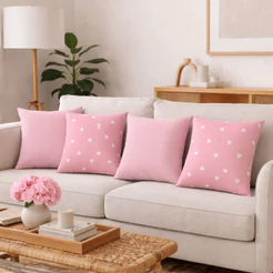 Kit Luxo 4 Capas de Almofadas Coração Cores novas 45 x 45cm Decoração Linda