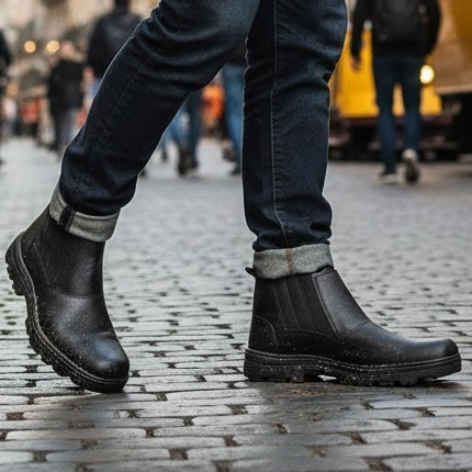 Bota Botina Masculina De Segurança  Com C.a Trabalho Epi em Couro Original até o 46