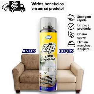 Limpa Estofados Zip Clean 300ml – Espuma Mágica a Seco p/ Sofá, Carro, Colchão Tapete Envio Imediato em Oferta na Shopee