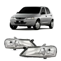 Farol Dianteiro Celta 2000 2001 2002 2003 2004 2005 2006 Cromado 1ª Linha Novo