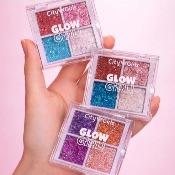Paleta De Glitter 4 cores Glow Girl -City Girls Carnaval