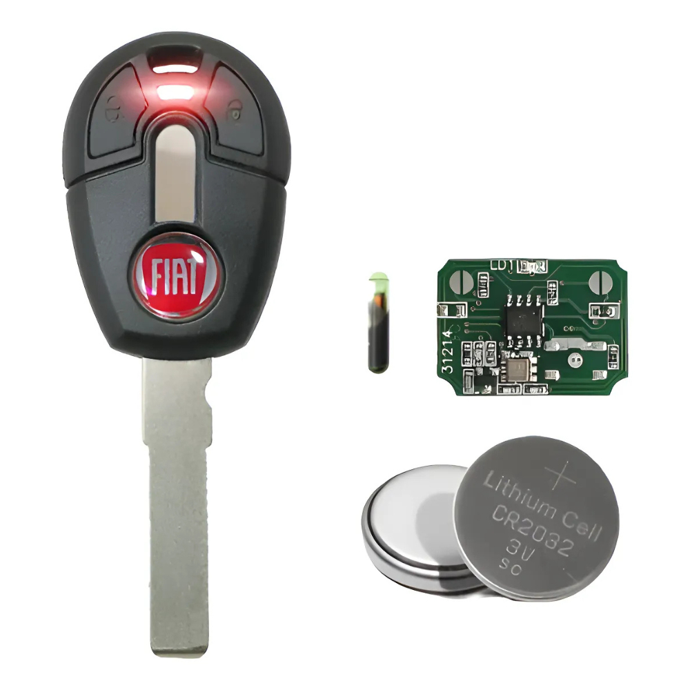 Chave Gaveta Fiat Palio Punto + Controle Alarme + Chip T42