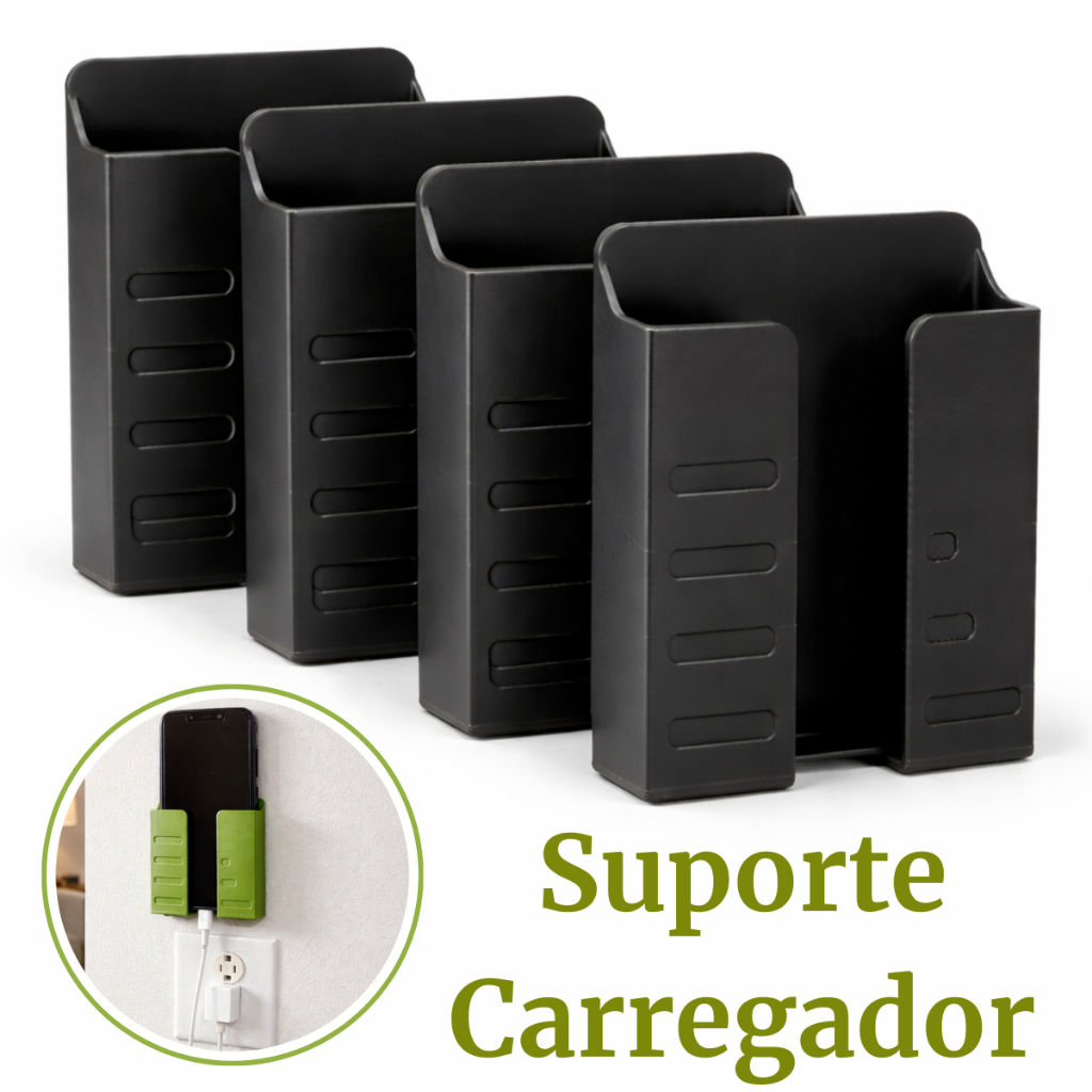 Kit Suporte Celular Parede Multiuso Carregador Kits 1/2/4 unidades