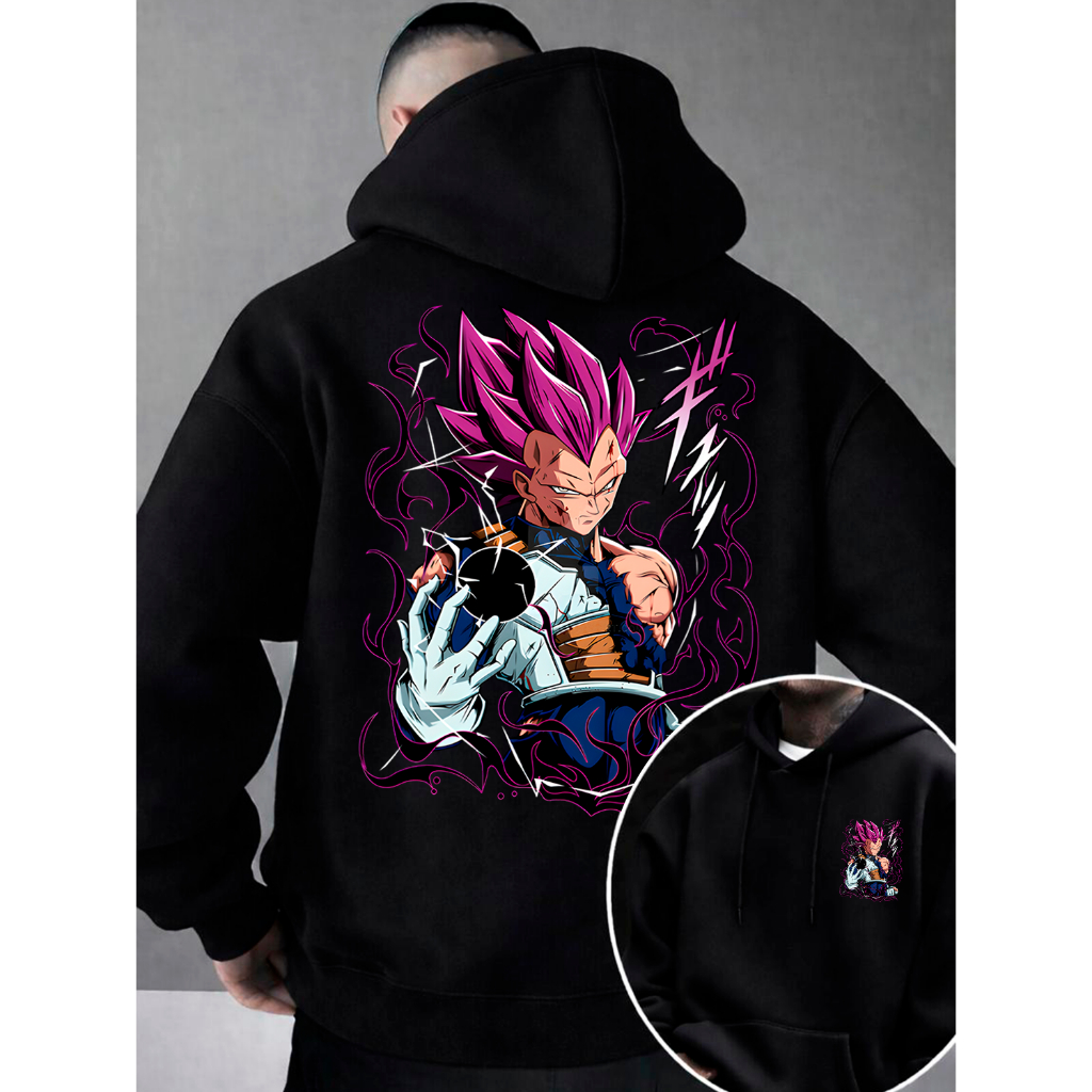 Blusa de Frio Masculina Dragon Ball Moletom Masculino Grosso Moletom Canguru Masculino Blusas Masculinas Preto