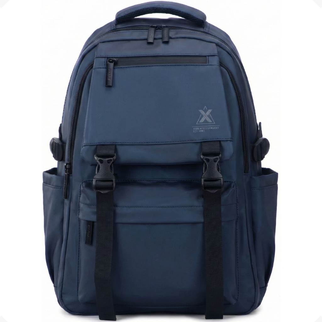 Mochila Masculina Executiva Porta Notebook Esportiva Dupla Fivela Frontal Ajustável Denlex