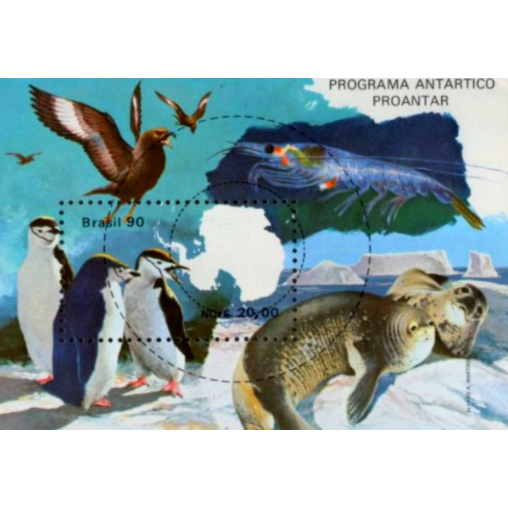 B - 084 - BLOCO DE SELOS PROGRAMA ANTÁRTICO PROANTAR