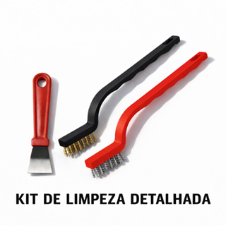 Kit 2 Escovas de Aço para Limpeza Pesada  |  Remove Sujeira de Grelhas, Chapas, Panelas, Fogão e Mais em Oferta na Shopee