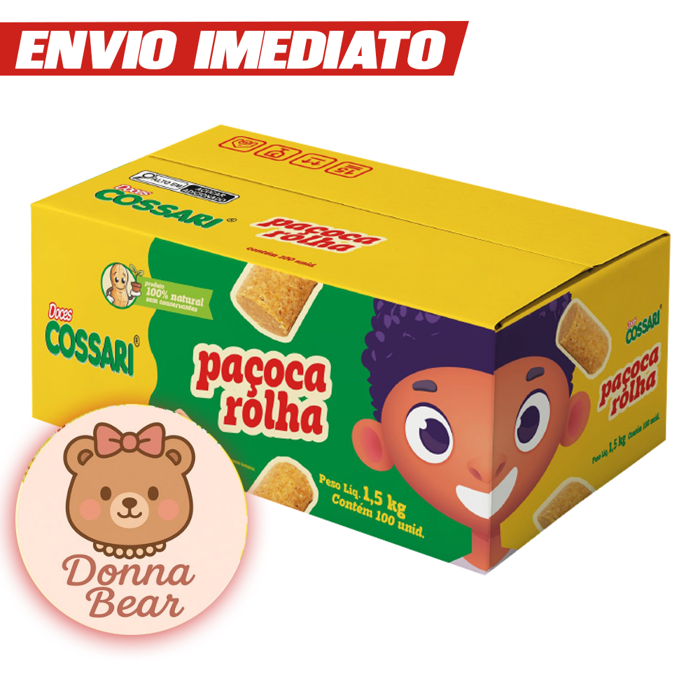 Paçoca Rolha 100un embaladas - Doce para lembrancinha atacado aniversário Paçoca Rolha 100un embaladas - Doce para lembrancinha atacado aniversário
