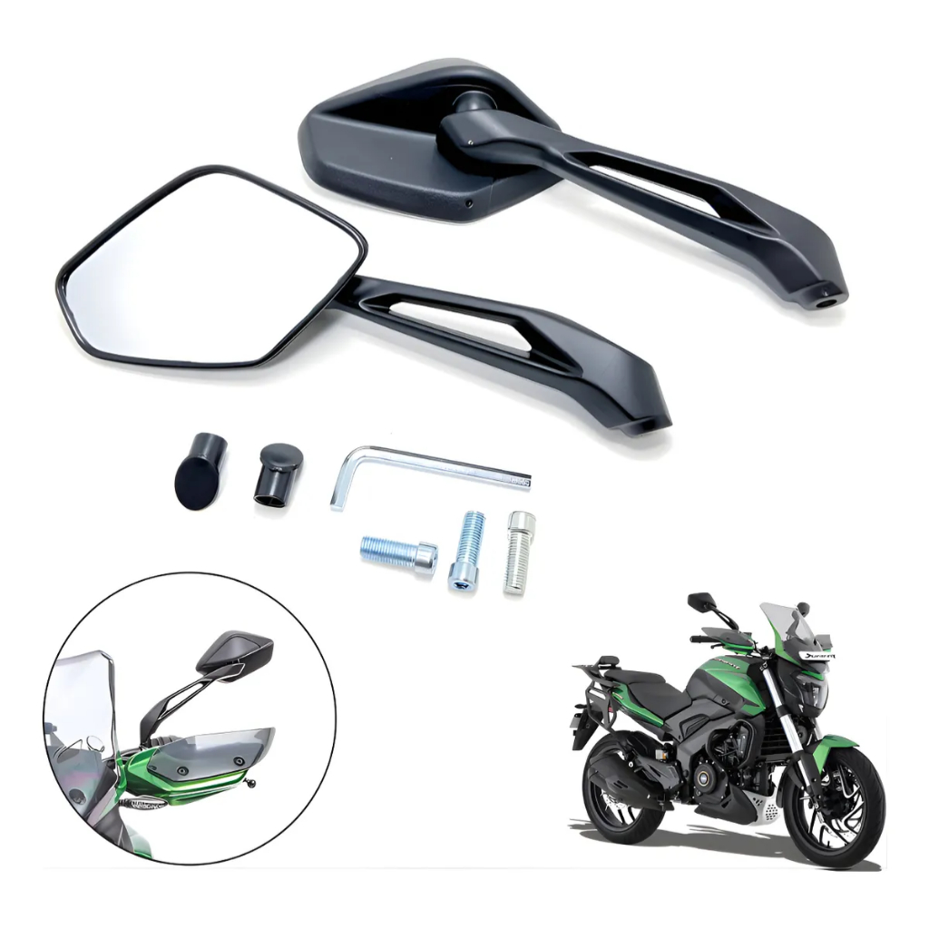 Par Retrovisor Bajaj Dominar 400 Lente Convexa Titan Fz Honda & Yamaha ENVIO IMEDIATO em Oferta na Shopee