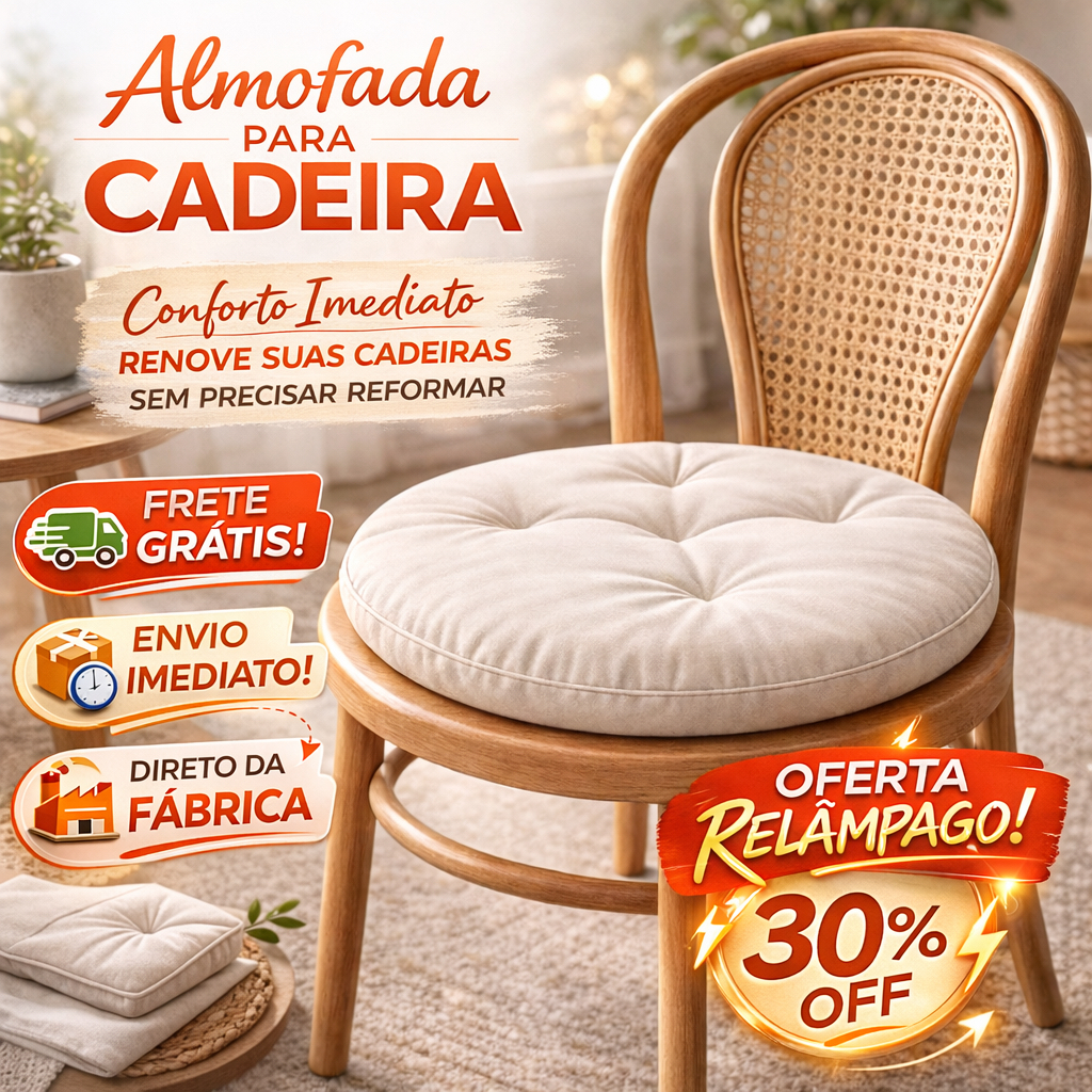 Kit de Almofadas Redondas DOLCE 40cm - VELUDO para Cadeira e Banco – Conforto e Maciez