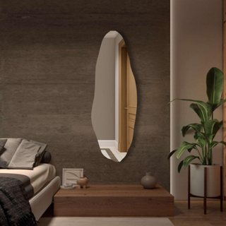 Espelho Orgânico Pinterest Grande Mod. Flame Retrô Oval Retangular Meia Lua Decorativo Sala Quarto Banheiro em Oferta na Shopee