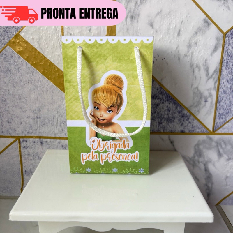 Sacolinha Surpresa Personalizada Tinker Bell Sininho Fada Lembrancinhas  Festa Infantil Aniversário PEGUE E MONTE