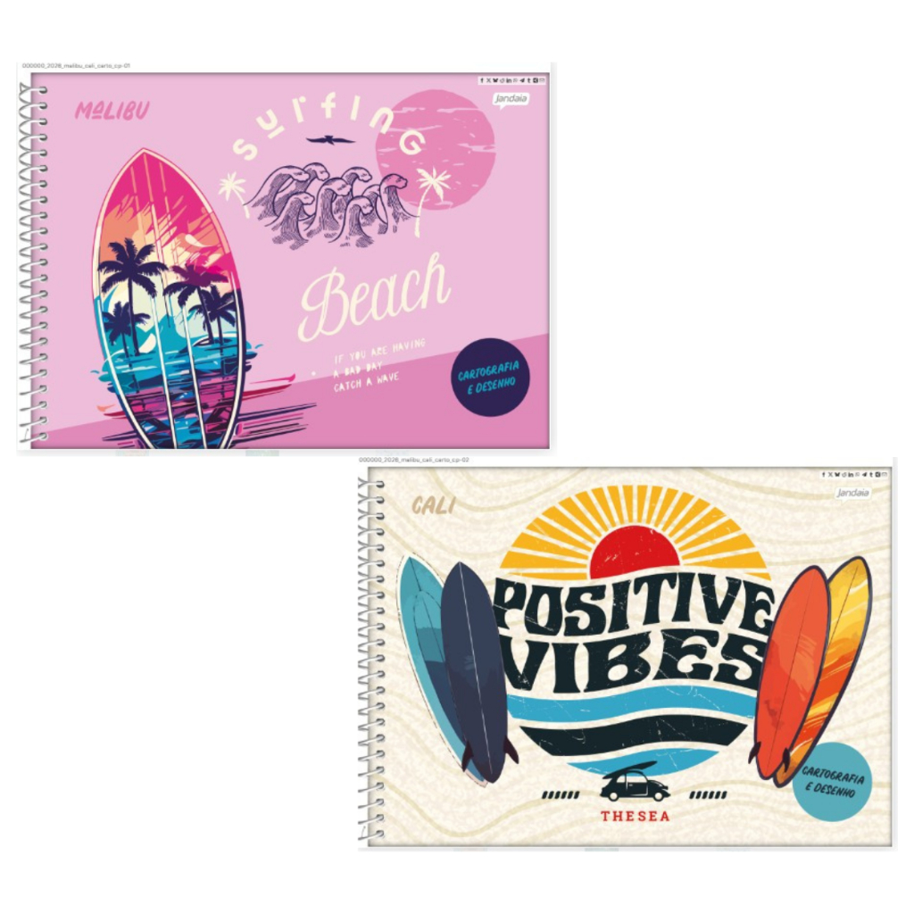 Caderno Cartografia e Desenho Capa Dura 96 Fls Jandaia Positive