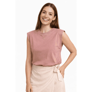 Blusa Muscle Tee feminina ombreira Elegante e Casual em Oferta na Shopee