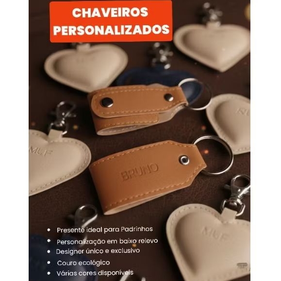 CHAVEIRO PERSONALIZADO PRESENTE PADRINHO MADRINHA CASAMENTO