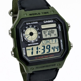 Relógio Casio Digital Masculino World Time AE-1200WHB-3BVDF