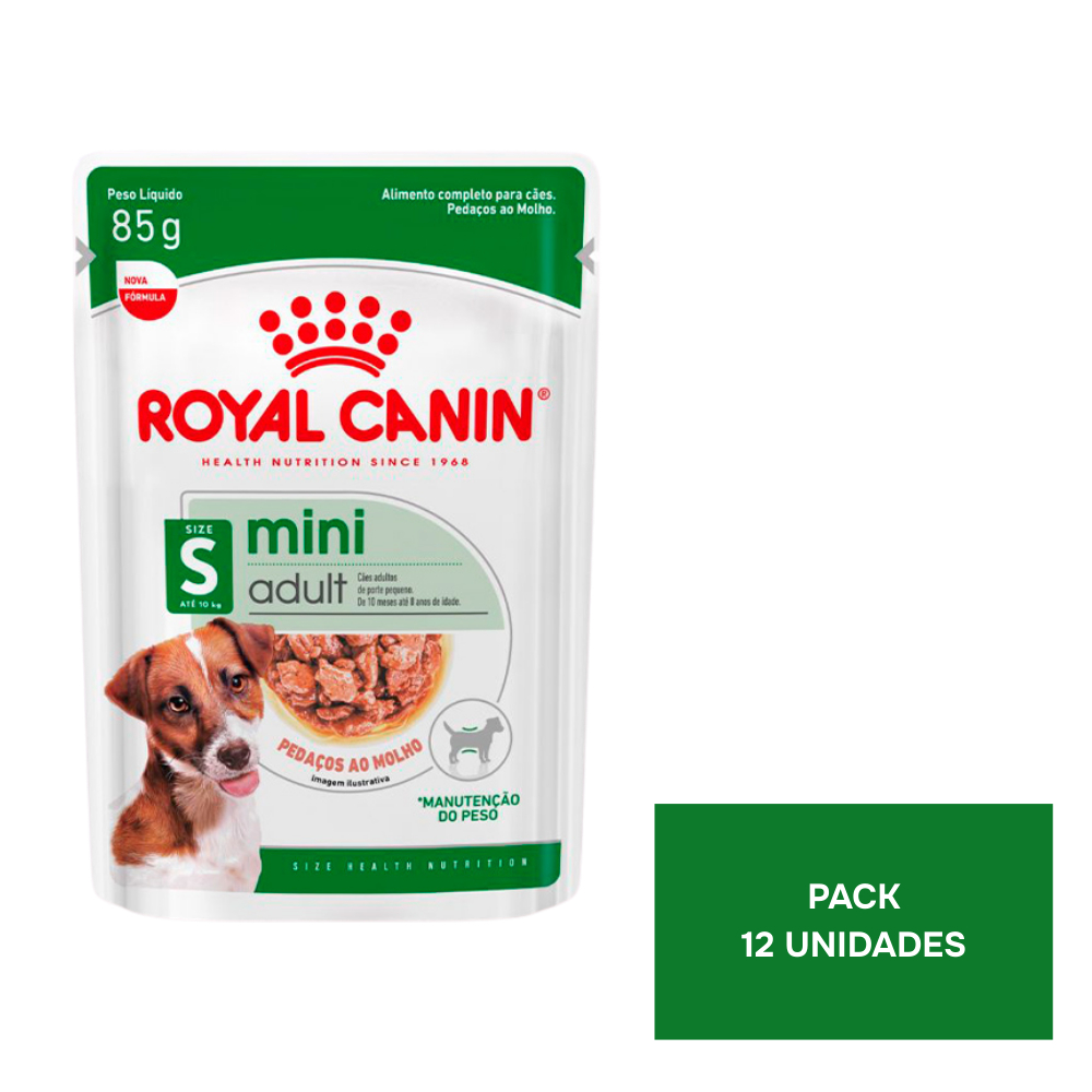 Ração Úmida Royal Canin Sachê Mini para Cães Adultos de Porte Pequeno - 12 sachês de 85g em Oferta na Shopee