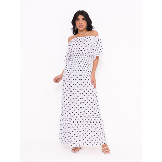 VESTIDO LONGO ESTAMPADO CIGANA DE OMBRO