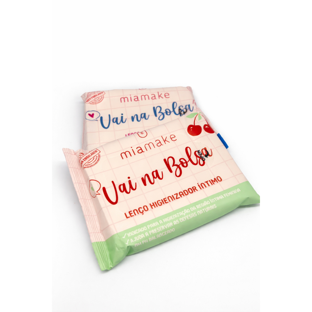 Lenço Umedecido Miamake Vai na Bolsa Demaquilante ou Íntimo Prático e Portátil