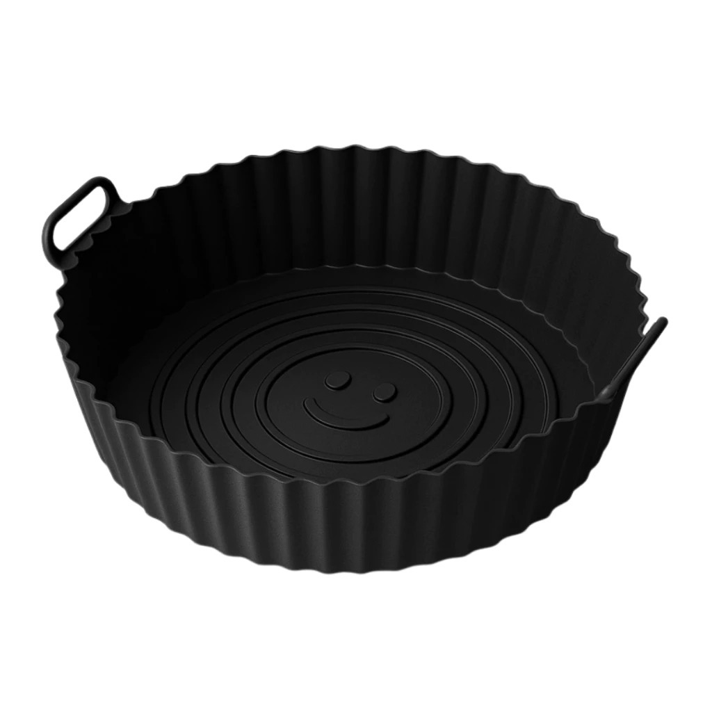 Forma De Silicone Para Air Fryer Forno Fritadeira Assadeira Reutilizável Antiaderente Flexível
