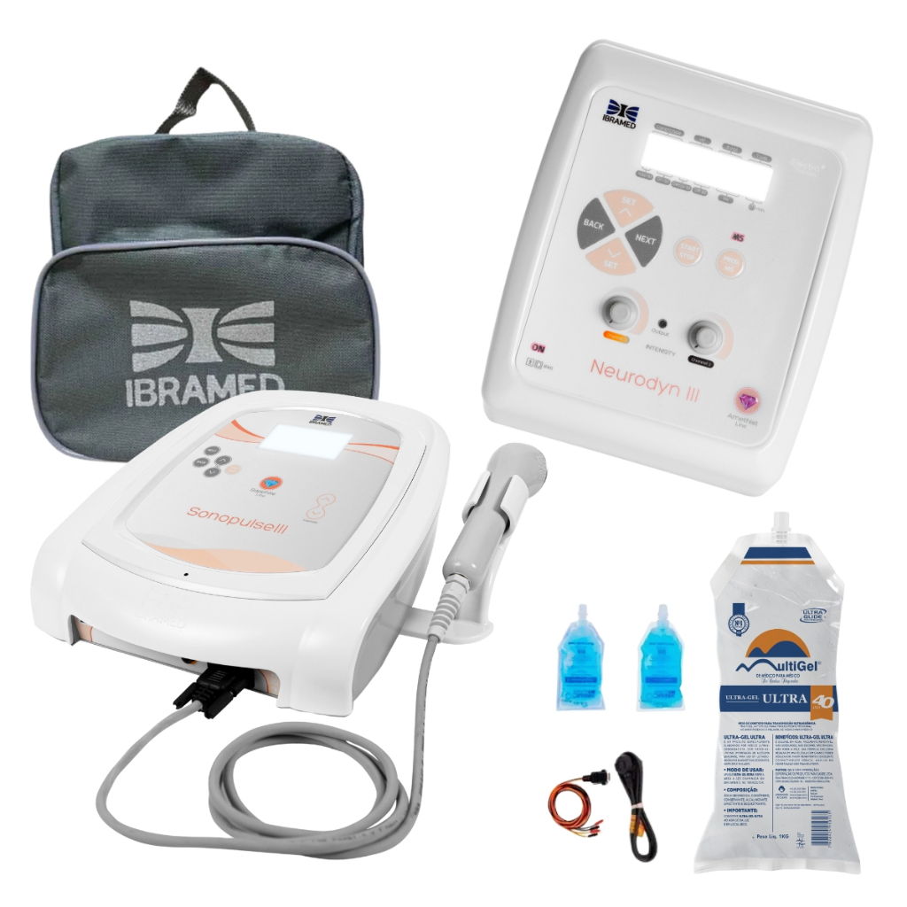 Neurodyn III Ibramed Tens/Fes + Sonopulse III 1 E 3mhz em Oferta na Shopee