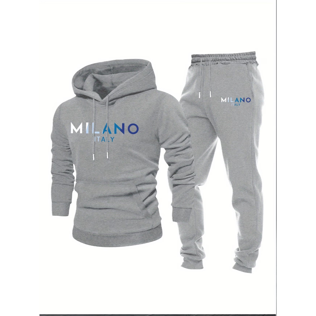 CONJUNTO MOLETOM MASCULINO ESTILOSO ALGODÃO100% MILANO ITALY