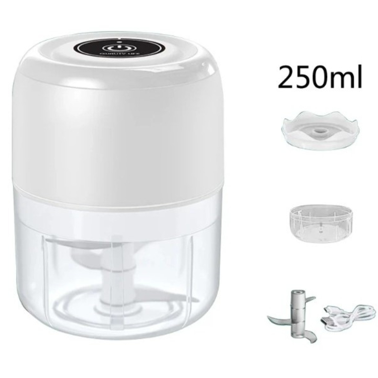 INLIS ANA Moedor Alho Elétrico 250ml Sem Fio Cortador De Legumes Triturador De Alimentos Cozinha em Oferta na Shopee