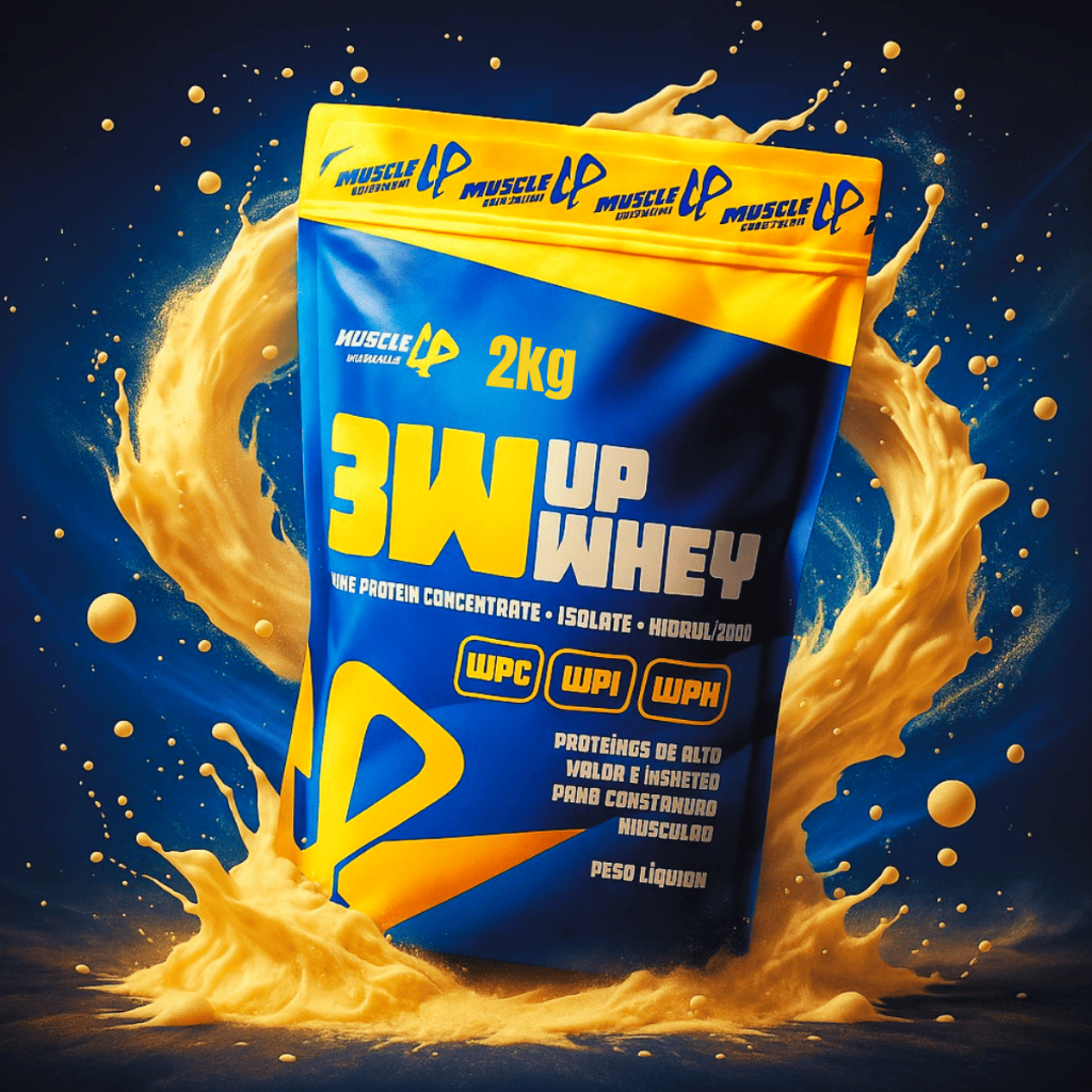 Whey Protein 3w 2kg 100% Puro 24g De Proteína / Dose (30g) Muscle Up Nutrition - SABORES em Oferta na Shopee