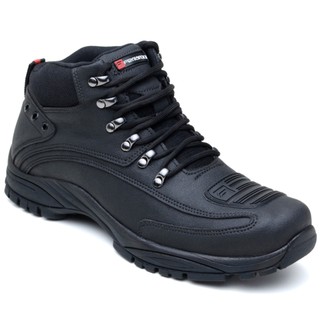 Bota Coturno Masculino Cano Medio Proteção no Bico e Solado de Borracha