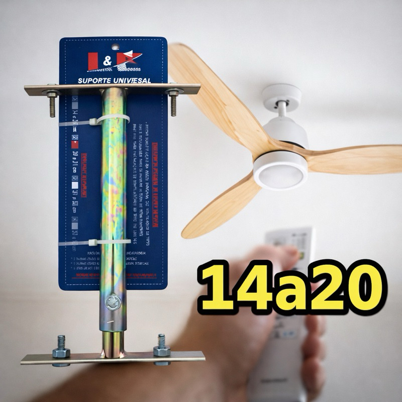 Haste Suporte Prolongadora 14a20cm Instalação Ventiladores Forro Gesso Rebaixado em Oferta na Shopee