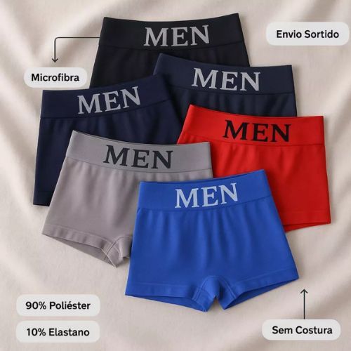 Kit 8 de Cuecas OU 4 Cueca Microfibra Sem Costura - Conforto e Ajuste Perfeito