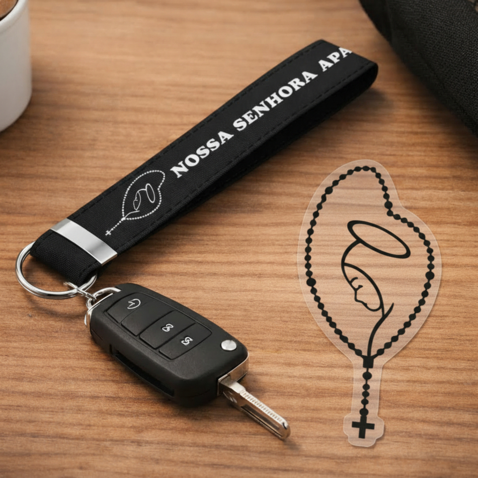 Kit Adesivo e Chaveiro Nossa Senhora Aparecida para Moto Carro em Oferta na Shopee