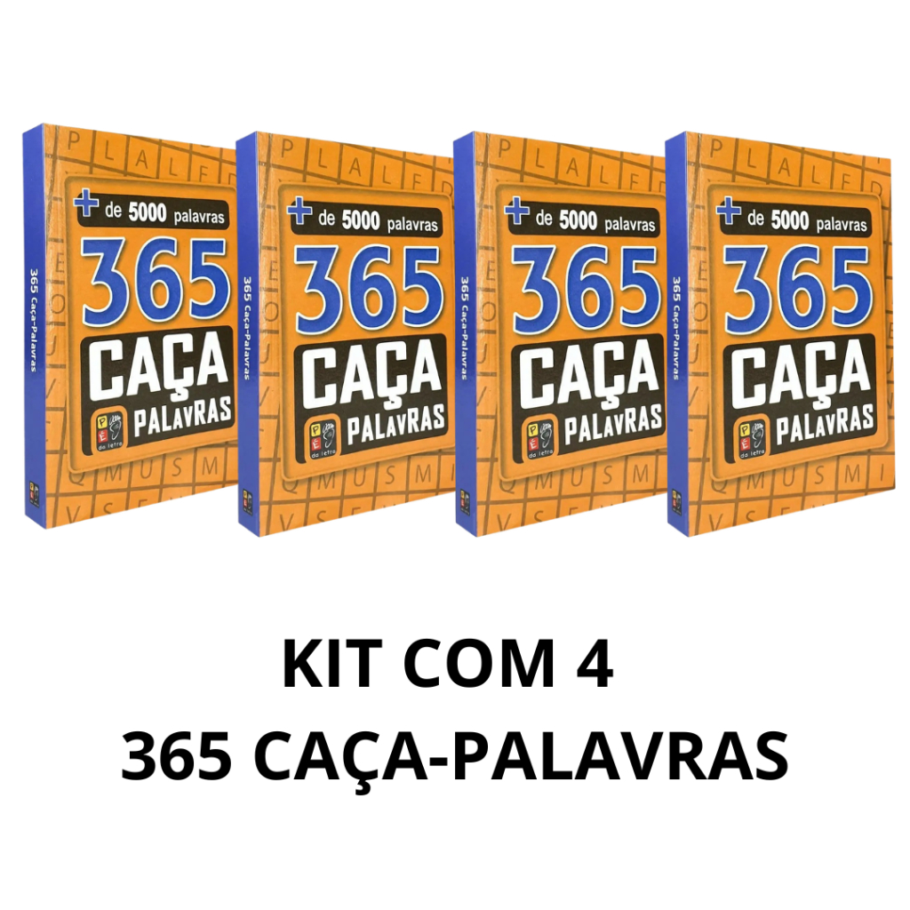Kit com 4 do 365 Caca Palavras | + de 5000 Palavras | Amarelo em Oferta na Shopee