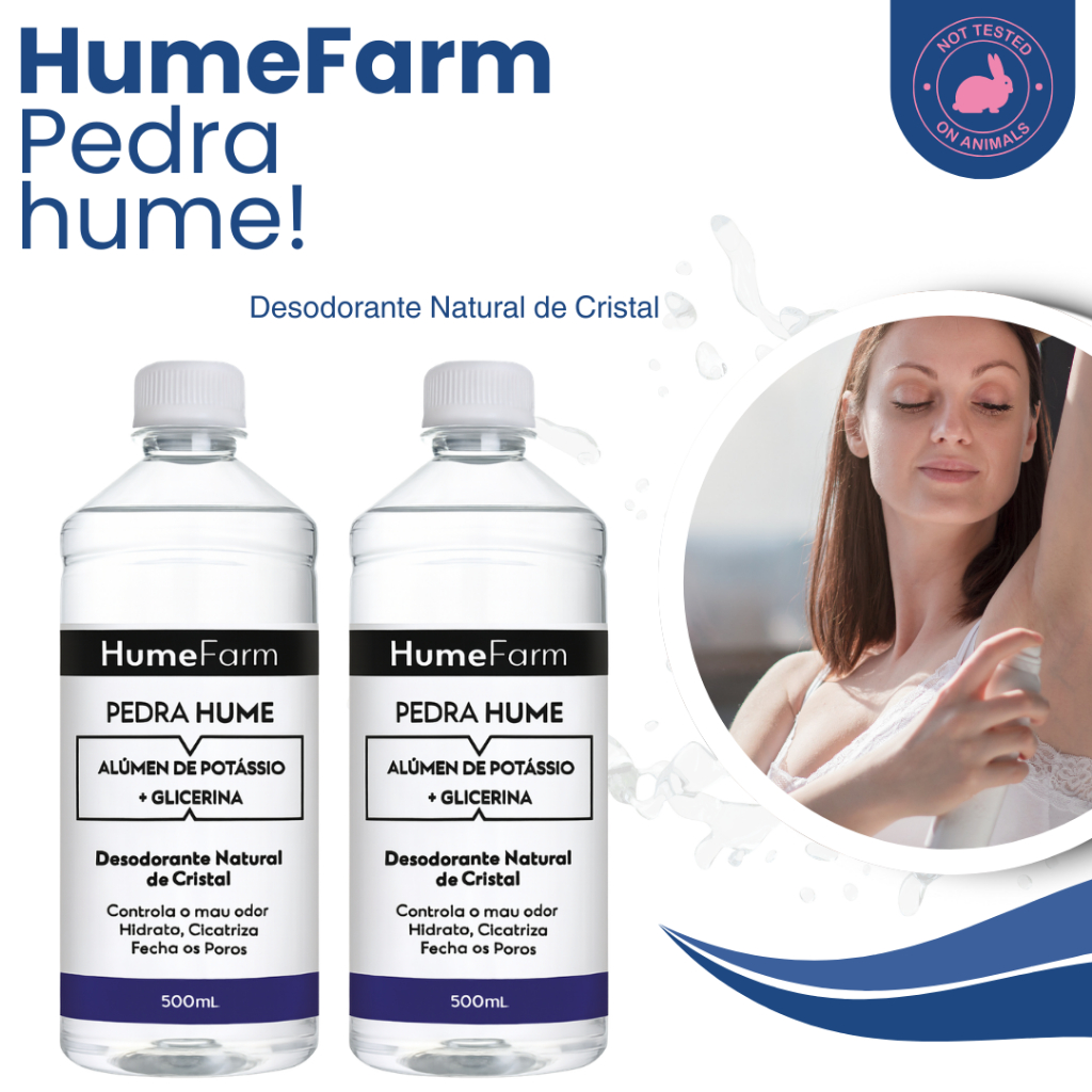 Kits Pedra Hume 500ml Com Glicerina Desodorante de Cristal em Oferta na Shopee
