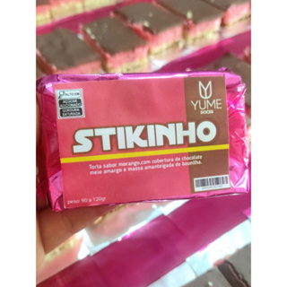 STIKINHO torta de morango com chocolate meio amargo (2 unidades) em Oferta na Shopee