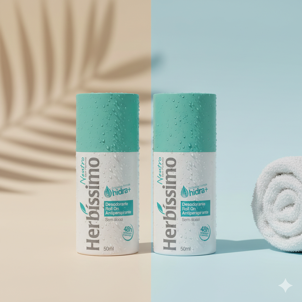 Kit 2 Unid - Desodorante Roll-On Herbíssimo Neutro 50Ml