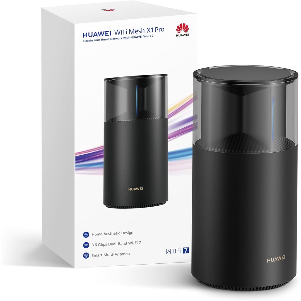 Roteador HUAWEI WiFi Mesh X1 Pro - Preto 3,6 Gbps, (Fácil Configuração)