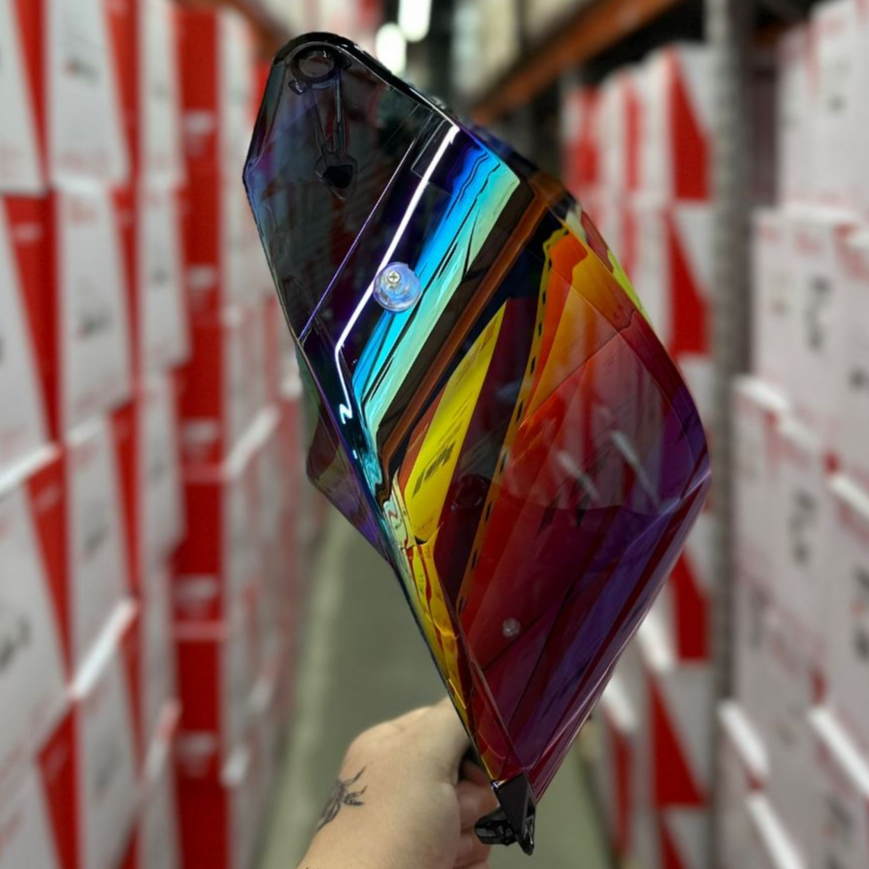 VISEIRA CAPACETE KYT R2R REVO RAINBOW ARCO IRIS CAMALEÃO MISANO MUGELLO MAX MASIA WORLD CHAMPION FOGGIA PLAIN ANTI RISCO