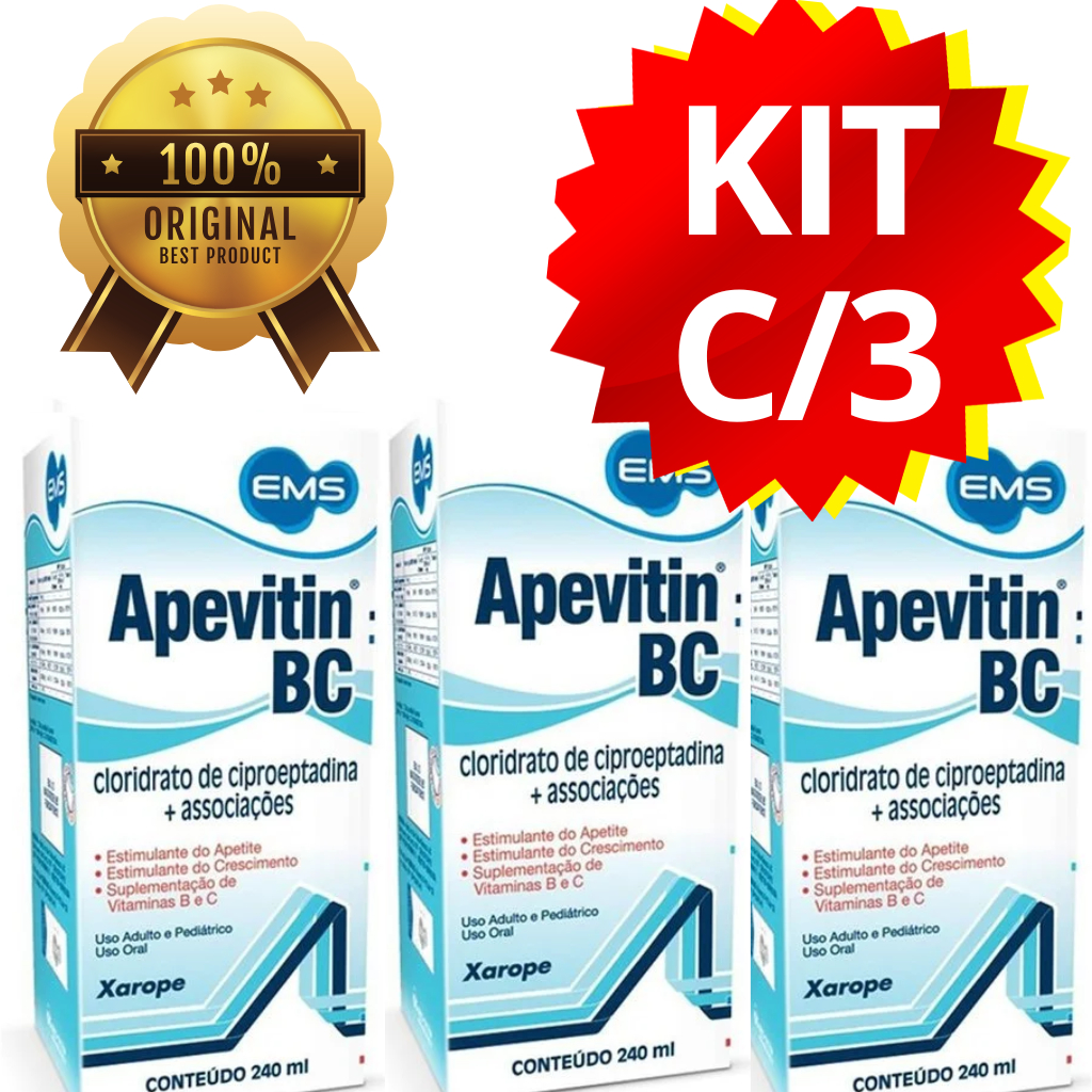 Apevitin BC Suplemento de Apetite 240ml em Oferta na Shopee